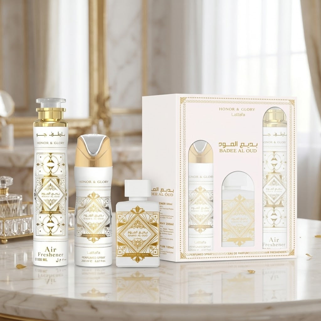 Lattafa Badee Al Oud Honor & Glory Geschenkset Eau de Parfum - Raumduft - Bodyspray