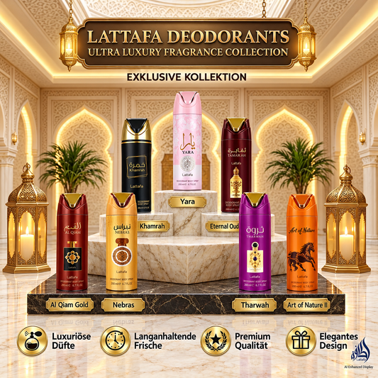 Lattafa Deo Bodyspray luxuriös für Damen und Herren Khamrah und mehr