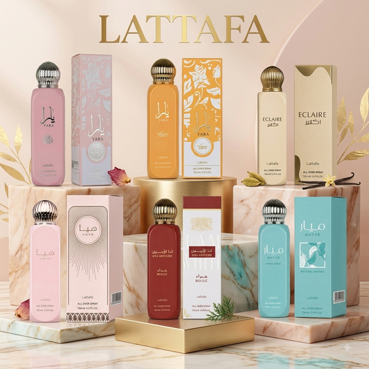 Lattafa All Over Spray 150ml verschiedene Sorten Eclaire, Yara..
