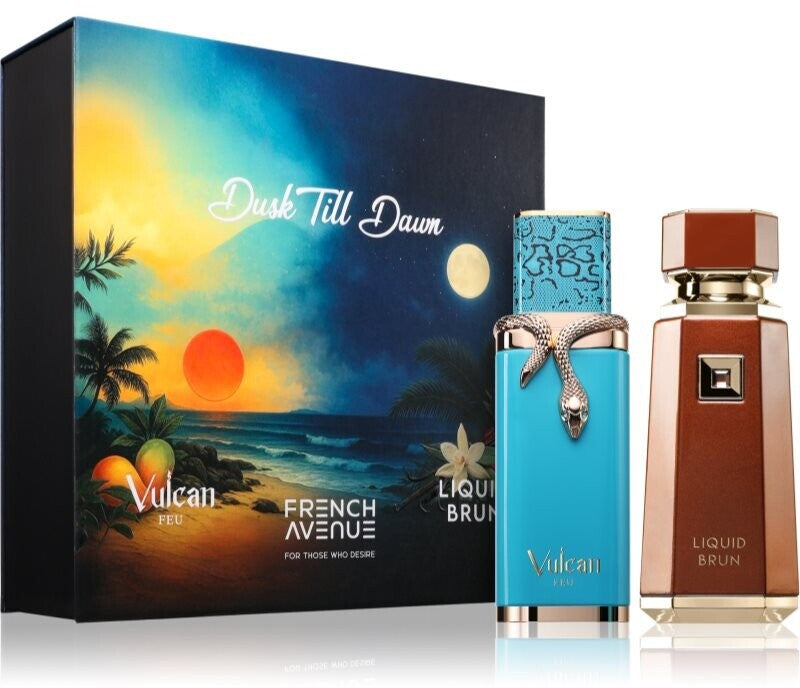 French Avenue Dusk Till Dawn Gift Set Vulcan Feu 100ml + Liquid Brun 100ml Set